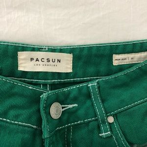 Pacsun Mom Jeans 25 High Waisted Green